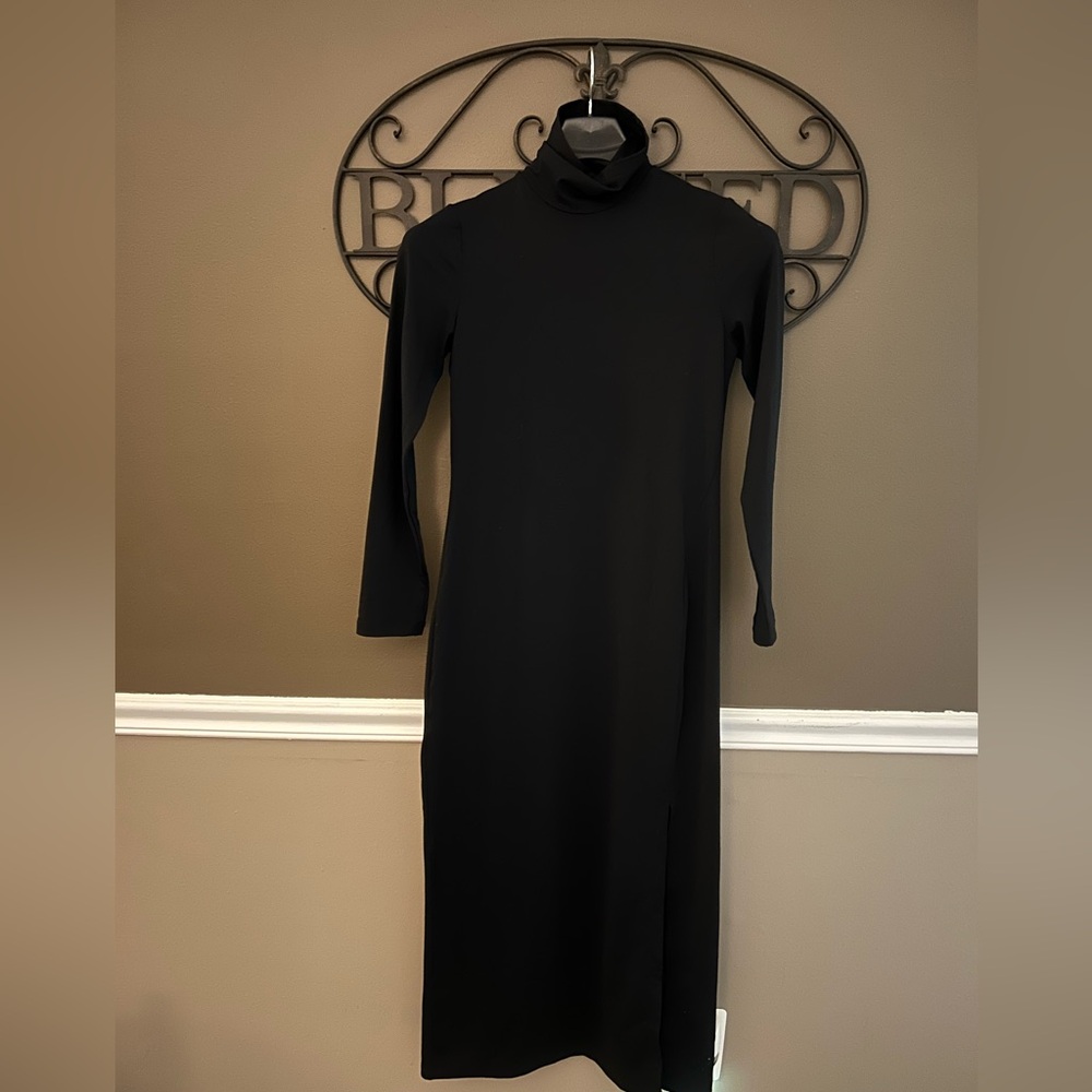 Susan Monaco Black Turtleneck Dress Size Medium